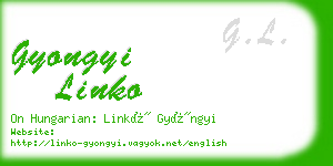gyongyi linko business card
